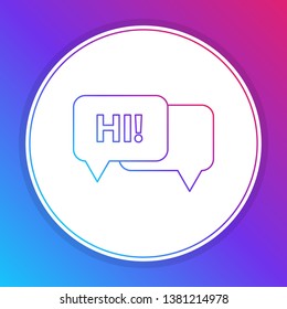 Fashian stail gradient Chat Icon. Speech bubble symbol for your web site design