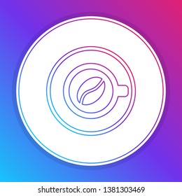 Fashian stail gradient Coffee cup icon. Coffee time