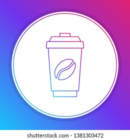 Fashian stail gradient Coffee cup icon. Coffee time