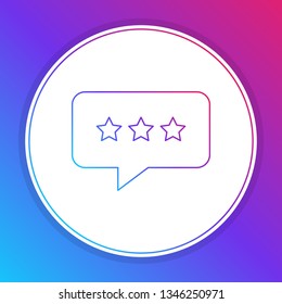 Fashian stail gradient Consumer or customer product rating icon for apps and websites
