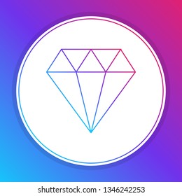 Fashian stail gradient Diamond icon. Gemstone symbol