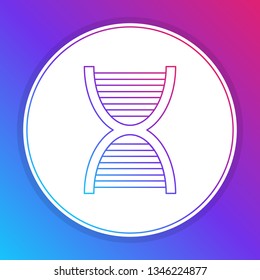 Fashian stail gradient DNA structure vector icon. Genes symbol