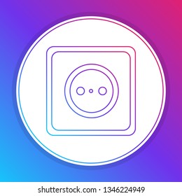 Fashian stail gradient Electrical Outlet icon. Power Symbol, logo illustration.