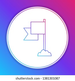 Fashian stail gradient Flag Icon Mark Illustration