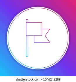 Fashian stail gradient Flag symbol vector icon for national theme