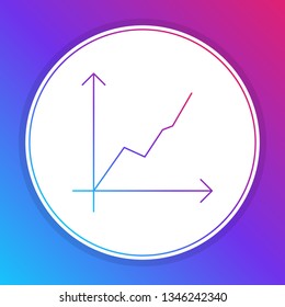 Fashian stail gradient Graph icon, business infographics, vector illustration