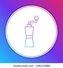 Fashian stail gradient Grinder icon vector. Coffee time