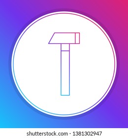 Fashian stail gradient Hammer Icon for your web site design, app, logo.