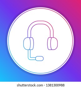 Fashian stail gradient Headphone vector icon