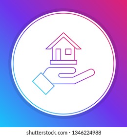 Fashian stail gradient House Care Logo, House + Hand Logo