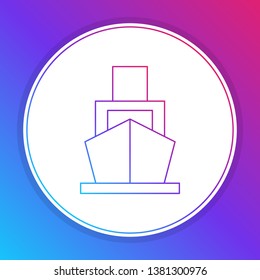 Fashian stail gradient Image of ship, boat icon