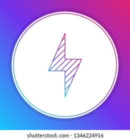 Fashian stail gradient Lightning icon vector. Energy concept