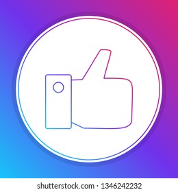 Fashian stail gradient Like hand icon. Like Symbol