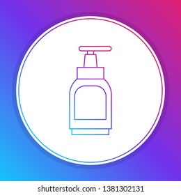Fashian stail gradient Liquid cream soap line icon. Cosmetic symbol