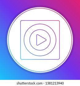 Fashian stail gradient Play icon. Music and video play symbol