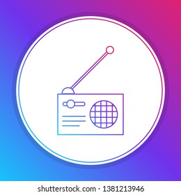 Fashian stail gradient Radio vector icon