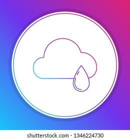 Fashian stail gradient Rain vector icon. Cloud rain symbol for your web site design