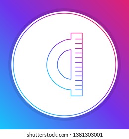Fashian stail gradient The ruler icon. Ruler symbol