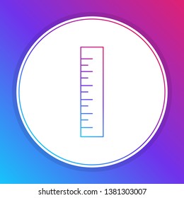 Fashian stail gradient The ruler icon. Ruler symbol