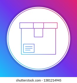 Fashian stail gradient Shipping box icon. Logistics delivery sign. Parcels tracking symbol.