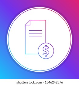 Fashian stail gradient Signing contract icon. Deal concept.