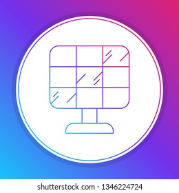 Fashian stail gradient Solar panel icon vector. Alternative energy