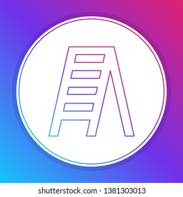 Fashian stail gradient Stepladder icon. Construction ladder