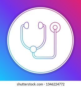 Fashian stail gradient Stethoscope icon. Symbol for your web site design. Medical and Health Care Stethoscope logo