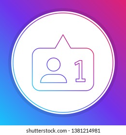 Fashian stail gradient Subscribe icon symbol