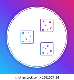Fashian stail gradient Sugar logo. Three cubes icon.