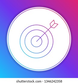 Fashian stail gradient Target vector icon. Dartboard illustration