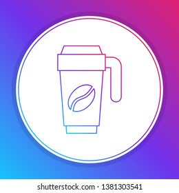 Fashian stail gradient Thermocup for coffee. Coffee time