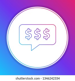 Fashian stail gradient Thinking about money. Finance concept
