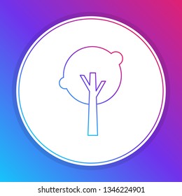 Fashian stail gradient Tree vector icon. Forest symbol.