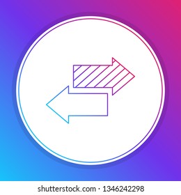 Fashian stail gradient Vector Arrow banners set. Up and down trend.