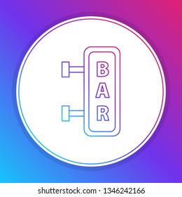 Fashian stail gradient Vector Hanging Bar Board. Bar concept