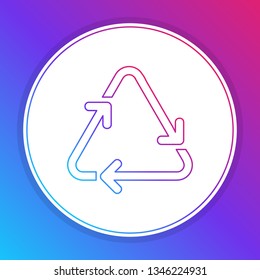 Fashian stail gradient The waste processing icon. Bio symbol.