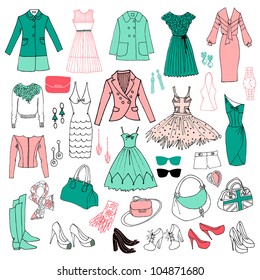 Fashion 2012 in mint and pink colors