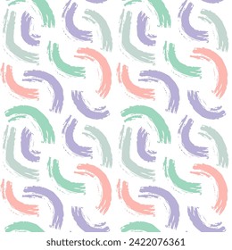 Fashion abstract contemporary seamless pattern with dry brush crayon charcoal lines. Graphic squiggle vector. Modern trendy Vector. Grunge, texture pattern for textile prints.