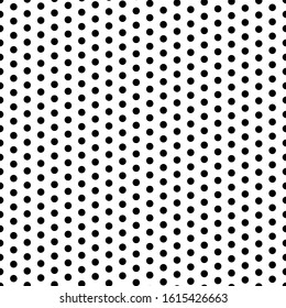 Fashion abstract geometric seamless pattern with circles. Classic blue background with white polka dots. Design for invitation, poster, card, flyer, banner, fabric, textile.