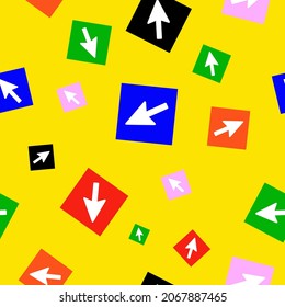 Fashion abstract seamless pattern, Background with geometric shapes, Vector illustration.