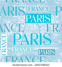 Fashion abstract vector pattern France and Paris