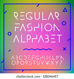 Fashion alphabet letters collection, vector illustration. 