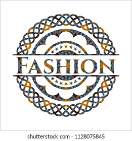 Fashion arabesque badge. arabic decoration.