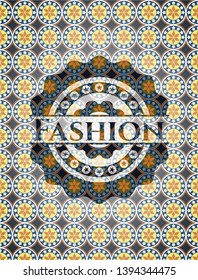 Fashion arabesque emblem background. arabic decoration.