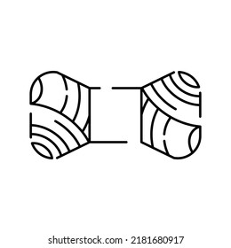 Fashion Atelier And Sewing Linear Vector Icon. Atelier, Tailor Shop Thin Line Contour Symbols Pack. Needlework, Dressmaking Studio. Stitching Equipment Outline. Ball of wool