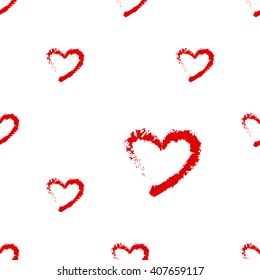 Fashion attractive fashion wedding background with red heart. Beautiful hand drawn sketch on white background. Fashion, style, beauty, advertising greeting card, banner, design