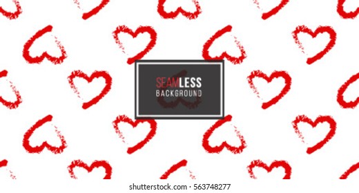 Fashion attractive wedding background with red heart. Beautiful hand drawn sketch on white background. Fashion, style, beauty, advertising greeting card, banner, design