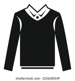 Fashion back icon simple vector. School uniform. Dress suit