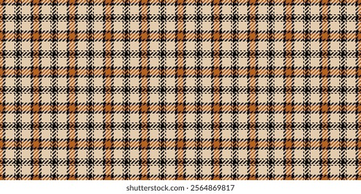 Fashion background pattern seamless, dreamy plaid vector fabric. Outline check textile texture tartan in light and black colors palette.